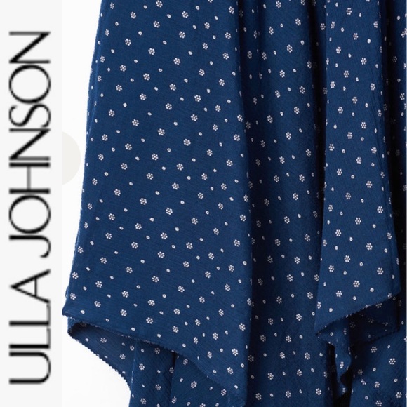 Ulla Johnson Jules Polka Dot Handkerchief Dress blue/white 2 - Picture 4 of 12